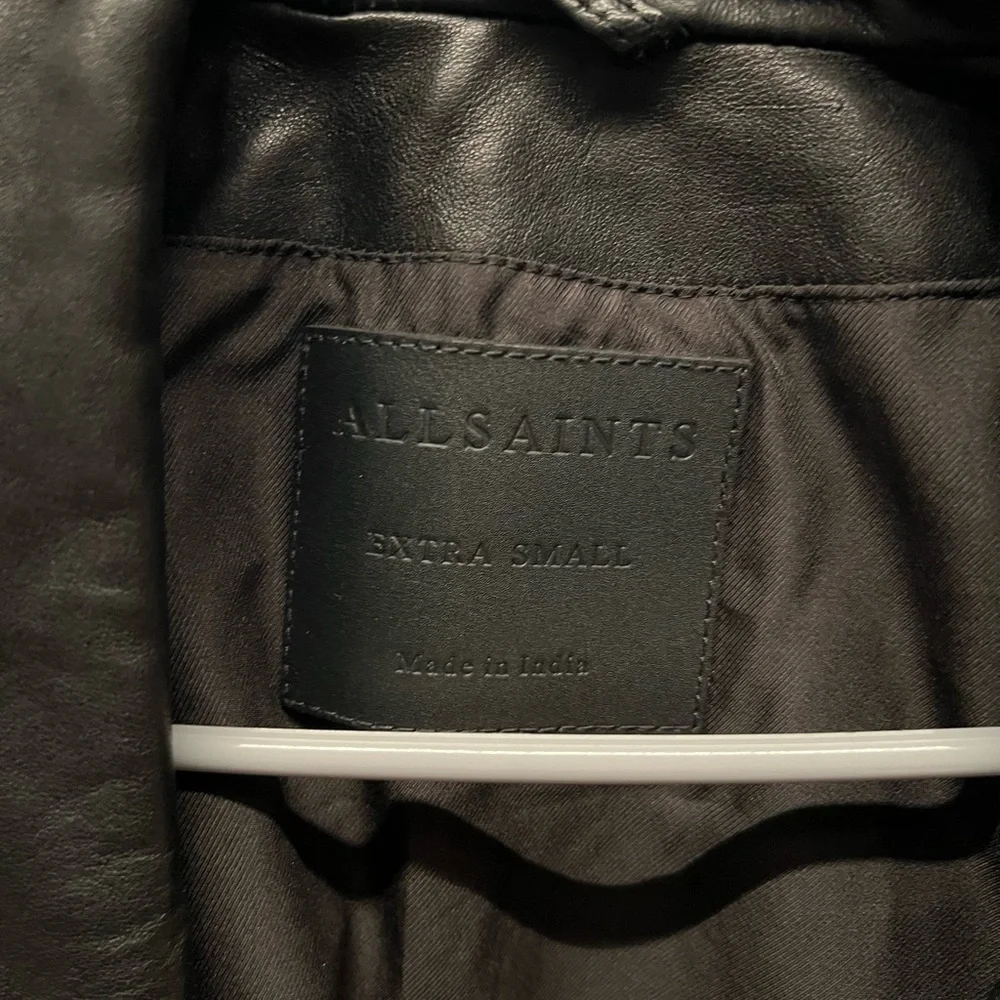 All saints Luna leather biker jacket - Picture 5 of 8